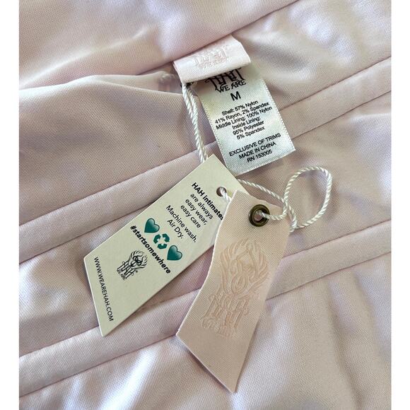 We Are HAH Corset Seams Like a Princess Medium Barbie Pink Lace Ruffle Lace Up - Picture 13 of 14